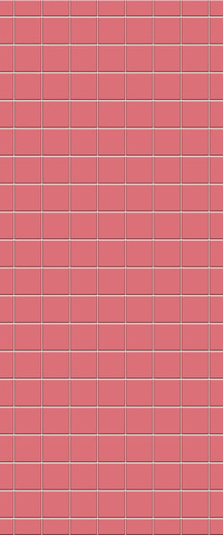 Red Checkerboard Tile Acrylic Shower Wall Panel 2440mm x 1220mm ( 3mm Thick) - CladdTech