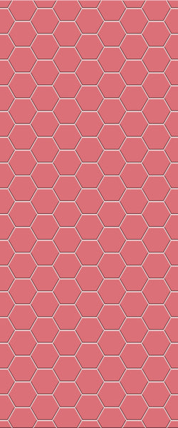 Red Hexagon Tile Acrylic Wall Panel 2440mm x 1220mm (3mm Thick) - CladdTech