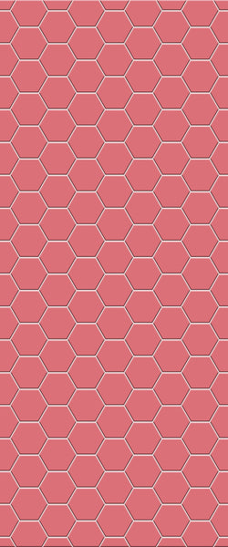 Red Hexagon Tile Acrylic Wall Panel 2440mm x 1220mm (3mm Thick) - CladdTech