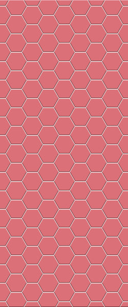 Red Hexagon Tile Acrylic Wall Panel 2440mm x 1220mm (3mm Thick) - CladdTech
