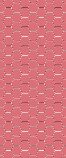 Red Hexagon Tile Acrylic Wall Panel 2440mm x 1220mm (3mm Thick) - CladdTech