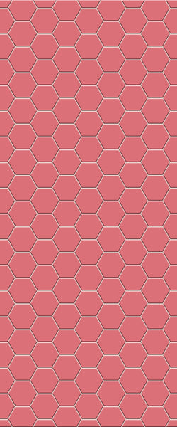Red Hexagon Tile Acrylic Wall Panel 2440mm x 1220mm (3mm Thick) - CladdTech