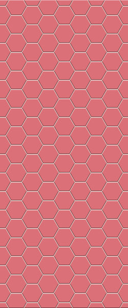 Red Hexagon Tile Acrylic Wall Panel 2440mm x 1220mm (3mm Thick) - CladdTech