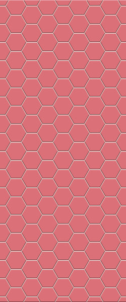 Red Hexagon Tile Acrylic Wall Panel 2440mm x 1220mm (3mm Thick) - CladdTech