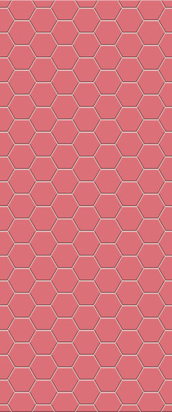 Red Hexagon Tile Acrylic Wall Panel 2440mm x 1220mm (3mm Thick) - CladdTech