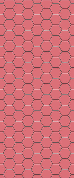 Red Hexagon Tile Acrylic Wall Panel 2440mm x 1220mm (3mm Thick) - CladdTech