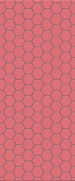 Red Hexagon Tile Acrylic Wall Panel 2440mm x 1220mm (3mm Thick) - CladdTech