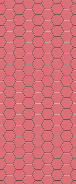 Red Hexagon Tile Acrylic Wall Panel 2440mm x 1220mm (3mm Thick) - CladdTech
