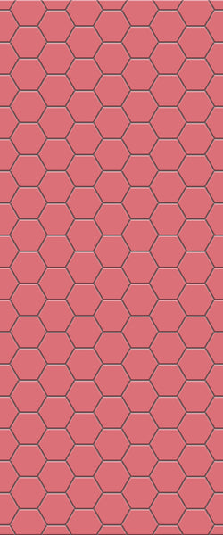 Red Hexagon Tile Acrylic Wall Panel 2440mm x 1220mm (3mm Thick) - CladdTech