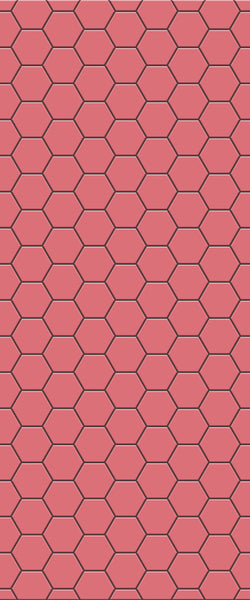 Red Hexagon Tile Acrylic Wall Panel 2440mm x 1220mm (3mm Thick) - CladdTech