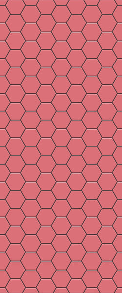 Red Hexagon Tile Acrylic Wall Panel 2440mm x 1220mm (3mm Thick) - CladdTech