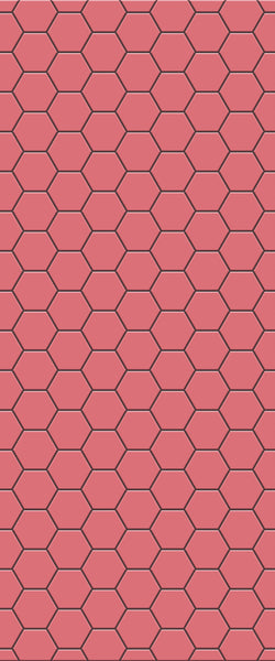 Red Hexagon Tile Acrylic Wall Panel 2440mm x 1220mm (3mm Thick) - CladdTech
