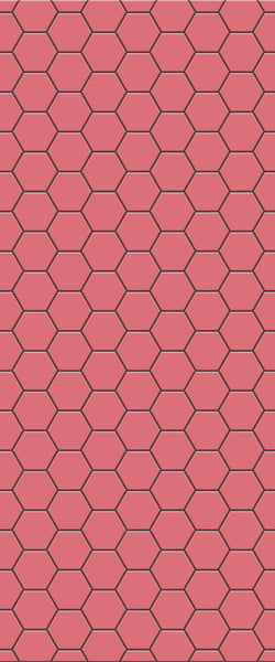 Red Hexagon Tile Acrylic Wall Panel 2440mm x 1220mm (3mm Thick) - CladdTech