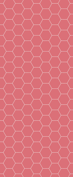 Red Hexagon Tile Acrylic Wall Panel 2440mm x 1220mm (3mm Thick) - CladdTech