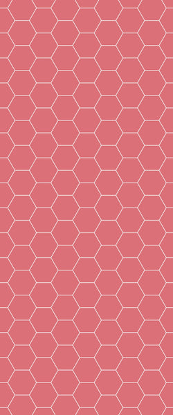 Red Hexagon Tile Acrylic Wall Panel 2440mm x 1220mm (3mm Thick) - CladdTech