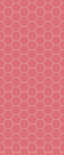 Red Hexagon Tile Acrylic Wall Panel 2440mm x 1220mm (3mm Thick) - CladdTech