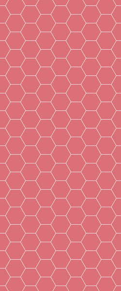 Red Hexagon Tile Acrylic Wall Panel 2440mm x 1220mm (3mm Thick) - CladdTech