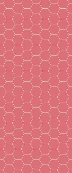 Red Hexagon Tile Acrylic Wall Panel 2440mm x 1220mm (3mm Thick) - CladdTech