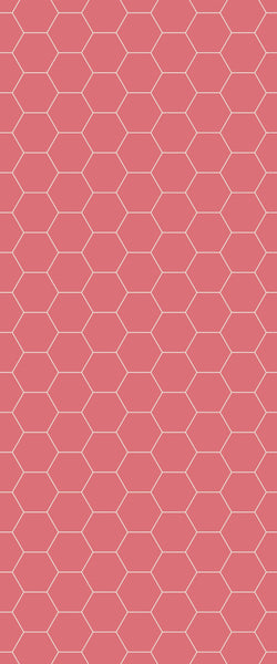 Red Hexagon Tile Acrylic Wall Panel 2440mm x 1220mm (3mm Thick) - CladdTech