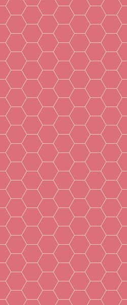 Red Hexagon Tile Acrylic Wall Panel 2440mm x 1220mm (3mm Thick) - CladdTech