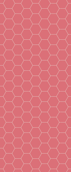 Red Hexagon Tile Acrylic Wall Panel 2440mm x 1220mm (3mm Thick) - CladdTech