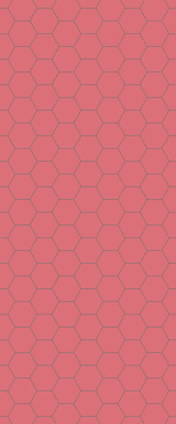 Red Hexagon Tile Acrylic Wall Panel 2440mm x 1220mm (3mm Thick) - CladdTech