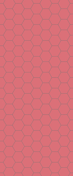 Red Hexagon Tile Acrylic Wall Panel 2440mm x 1220mm (3mm Thick) - CladdTech