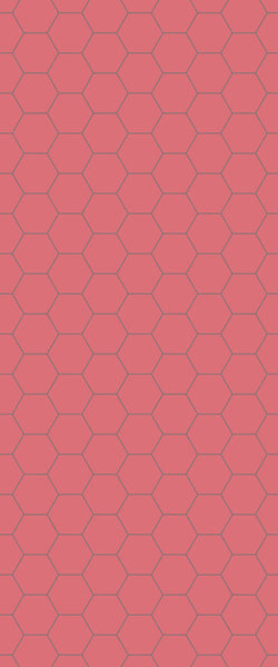 Red Hexagon Tile Acrylic Wall Panel 2440mm x 1220mm (3mm Thick) - CladdTech