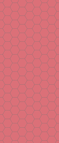 Red Hexagon Tile Acrylic Wall Panel 2440mm x 1220mm (3mm Thick) - CladdTech