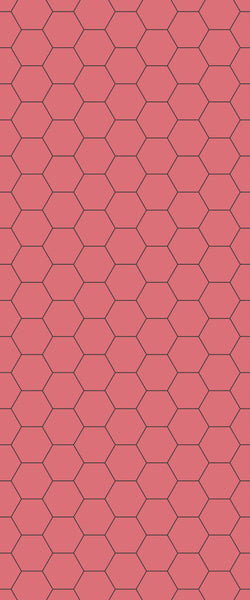 Red Hexagon Tile Acrylic Wall Panel 2440mm x 1220mm (3mm Thick) - CladdTech