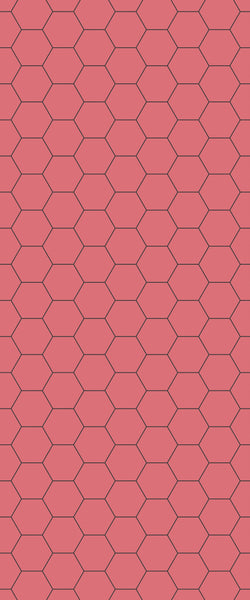 Red Hexagon Tile Acrylic Wall Panel 2440mm x 1220mm (3mm Thick) - CladdTech