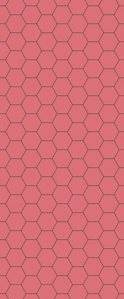Red Hexagon Tile Acrylic Wall Panel 2440mm x 1220mm (3mm Thick) - CladdTech