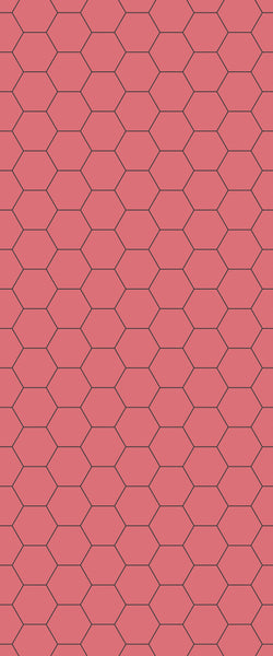 Red Hexagon Tile Acrylic Wall Panel 2440mm x 1220mm (3mm Thick) - CladdTech