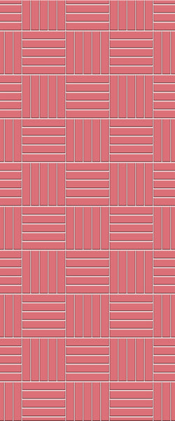Red Mosaic Tile Acrylic Shower Wall Panel 2440mm x 1220mm ( 3mm Thick) - CladdTech