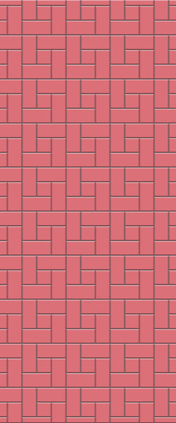 Red Windmill Tile Acrylic Shower Panel 2440mm x 1220mm ( 3mm Thick) - CladdTech