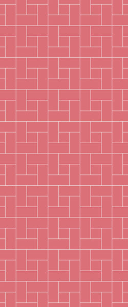 Red Windmill Tile Acrylic Shower Panel 2440mm x 1220mm ( 3mm Thick) - CladdTech