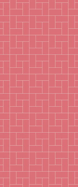 Red Windmill Tile Acrylic Shower Panel 2440mm x 1220mm ( 3mm Thick) - CladdTech
