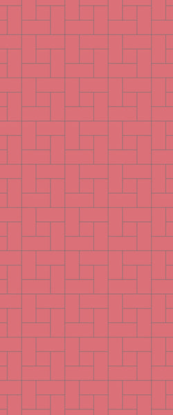 Red Windmill Tile Acrylic Shower Panel 2440mm x 1220mm ( 3mm Thick) - CladdTech