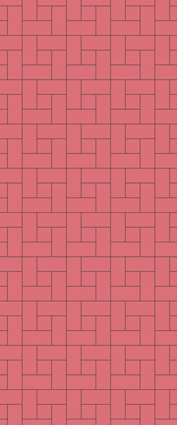 Red Windmill Tile Acrylic Shower Panel 2440mm x 1220mm ( 3mm Thick) - CladdTech