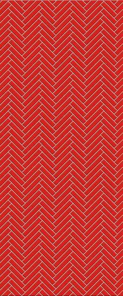 Red Single Herringbone Tile Acrylic Shower Panel 2440mm x 1220mm ( 3mm Thick) - CladdTech