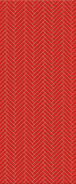 Red Single Herringbone Tile Acrylic Shower Panel 2440mm x 1220mm ( 3mm Thick) - CladdTech