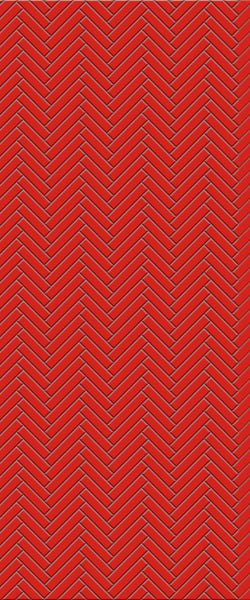 Red Single Herringbone Tile Acrylic Shower Panel 2440mm x 1220mm ( 3mm Thick) - CladdTech