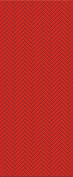 Red Single Herringbone Tile Acrylic Shower Panel 2440mm x 1220mm ( 3mm Thick) - CladdTech