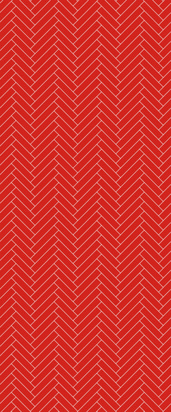 Red Single Herringbone Tile Acrylic Shower Panel 2440mm x 1220mm ( 3mm Thick) - CladdTech