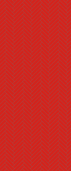 Red Single Herringbone Tile Acrylic Shower Panel 2440mm x 1220mm ( 3mm Thick) - CladdTech