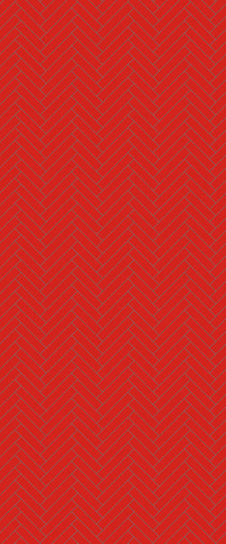 Red Single Herringbone Tile Acrylic Shower Panel 2440mm x 1220mm ( 3mm Thick) - CladdTech