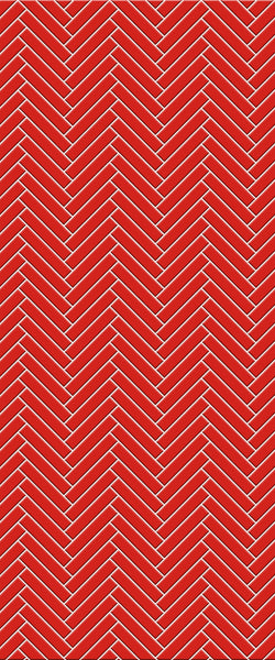 Red Double Herringbone Tile Acrylic Shower Panel 2440mm x 1220mm ( 3mm Thick) - CladdTech