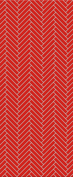 Red Double Herringbone Tile Acrylic Shower Panel 2440mm x 1220mm ( 3mm Thick) - CladdTech