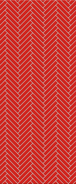 Red Double Herringbone Tile Acrylic Shower Panel 2440mm x 1220mm ( 3mm Thick) - CladdTech