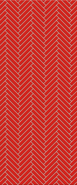 Red Double Herringbone Tile Acrylic Shower Panel 2440mm x 1220mm ( 3mm Thick) - CladdTech